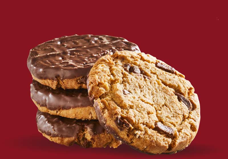 Chocolate covered cookies by the American Cookie Company